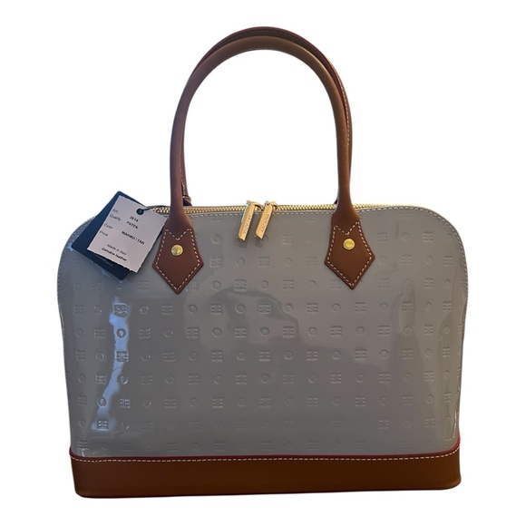 Arcadia Handbags - Arcadia Gray and Brown Satchel